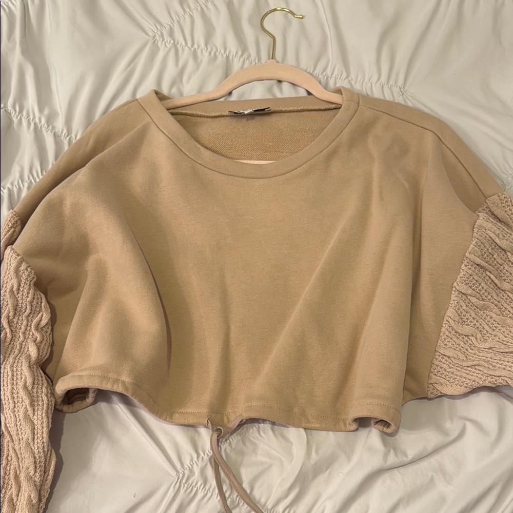 Women's Tan Cropped Top